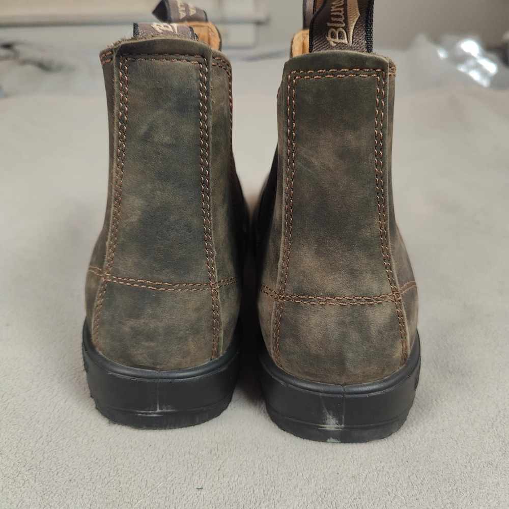 Blundstone Classics 585 Boots Mens 9 US 10 Rustic Brown Leather Chelsea Pull On - Picture 7 of 12